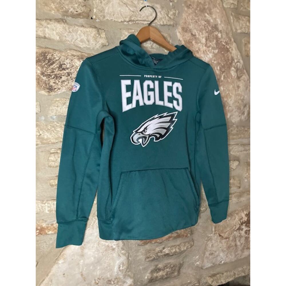 Kids Philadelphia Eagles Nike Hoodie - Green NFL Pullover - M 10/12🦅💚